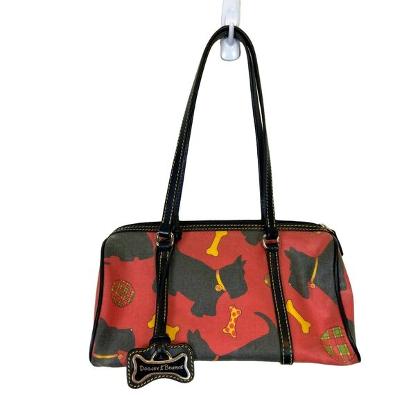 Dooney Bourke Womens Red Scottie Dog Metal Bone Charm - Main Image
